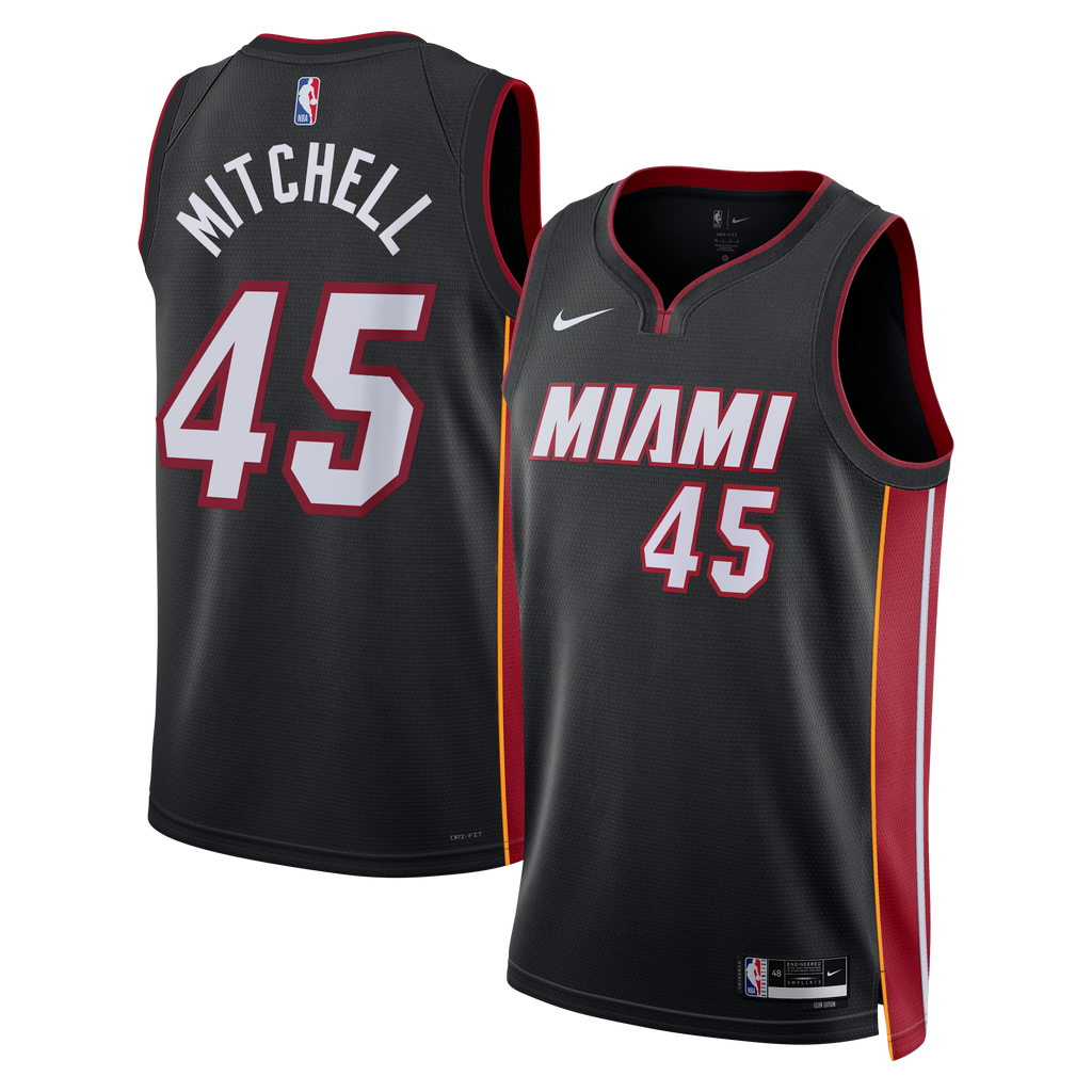 Davion Mitchell Miami Heat Icon Edition Swingman Basketball Jersey - Black - Unisex