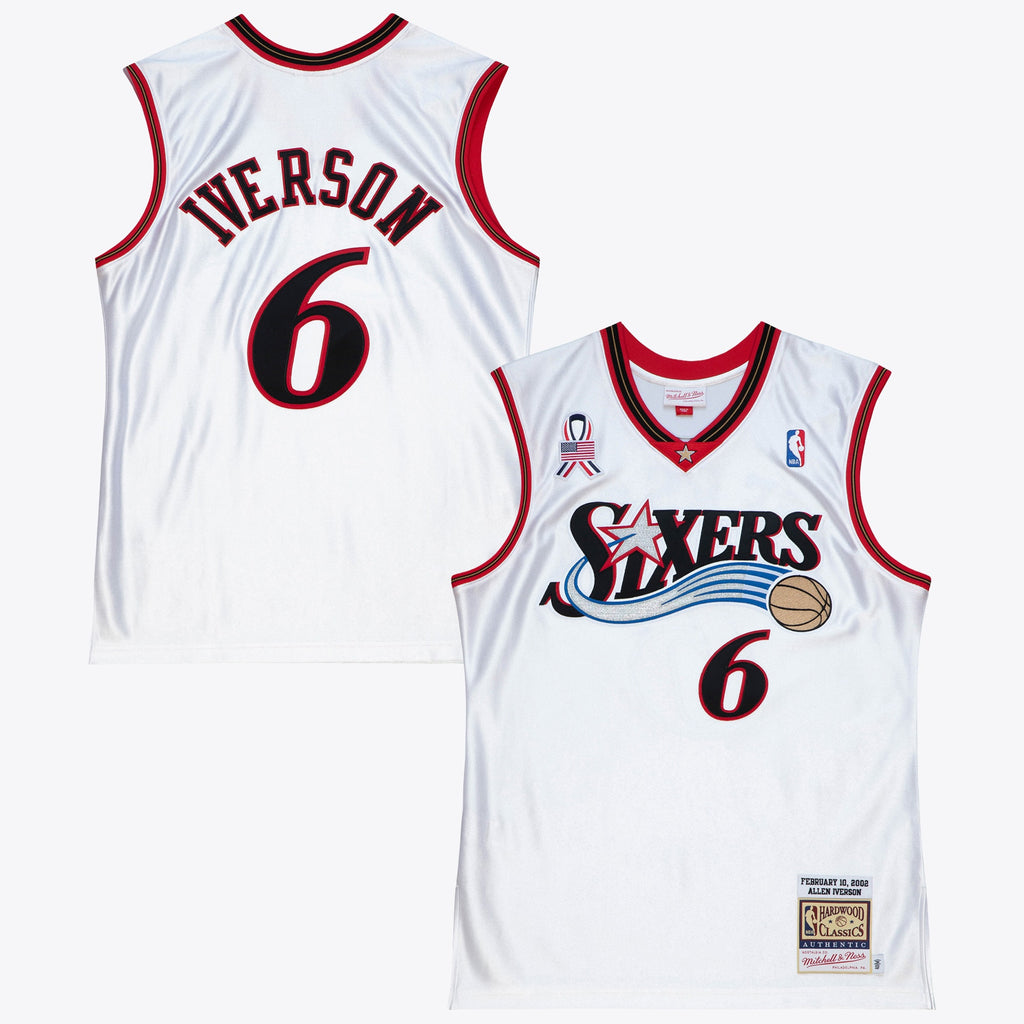 Allen Iverson Philadelphia 76ers 2002 All - Star East Authentic Basketball Jersey - White