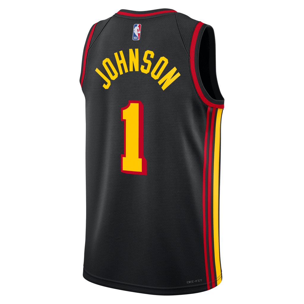 Jalen Johnson Atlanta Hawks Statement Edition Swingman Basketball Jersey - Black - Unisex