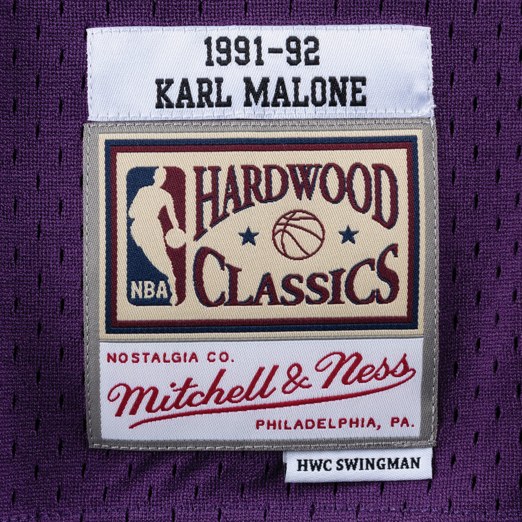 Karl Malone Utah Jazz 1991 - 92 Swingman Basketball Jersey