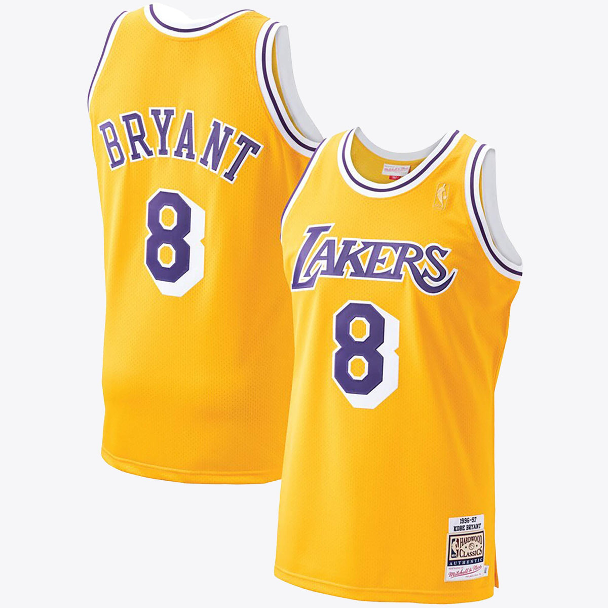 Kobe Bryant Los Angeles Lakers 1996 - 97 Hardwood Classics Authentic Basketball Jersey - Gold - Mens