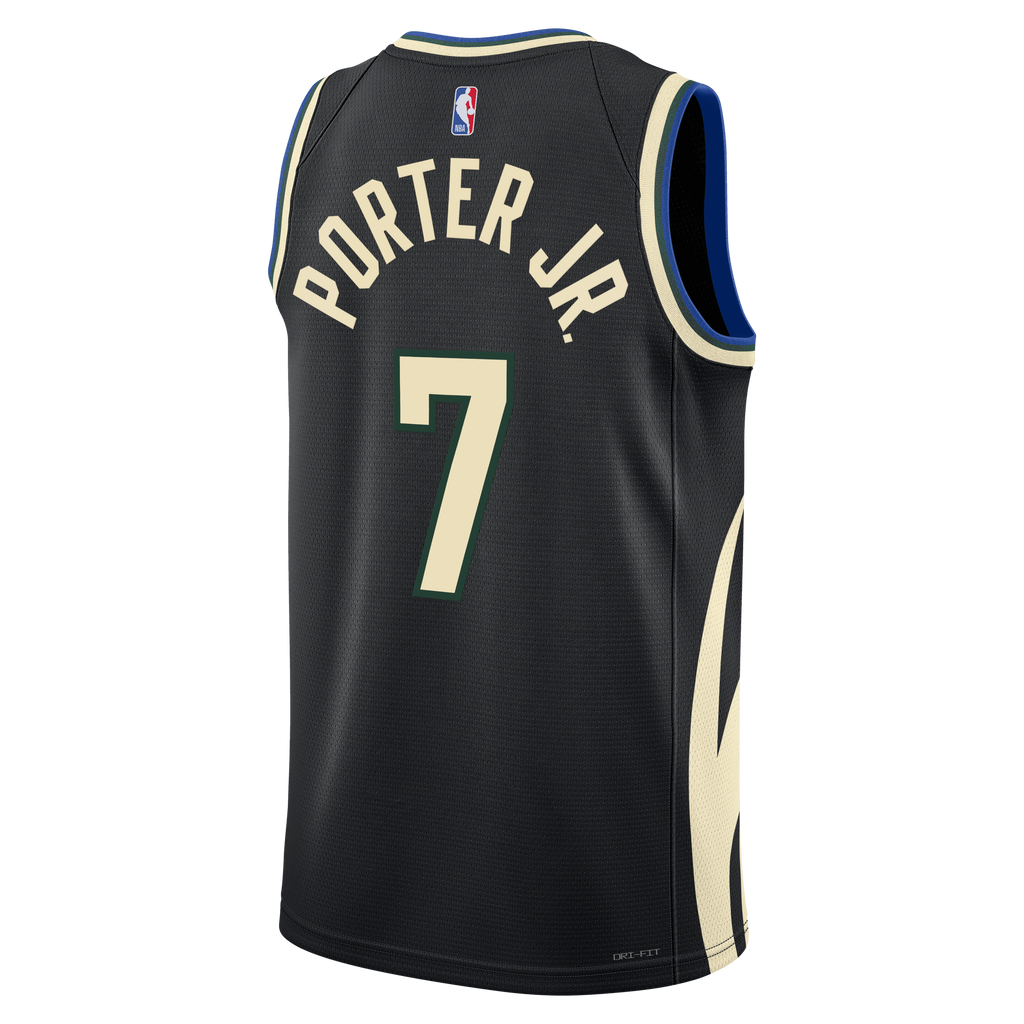 Kevin Porter Jr. Milwaukee Bucks Statement Edition Swingman Basketball Jersey - Hunter Green - Unisex