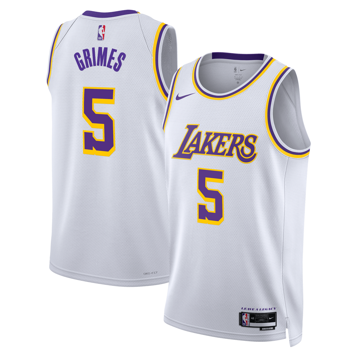 Quentin Grimes Los Angeles Lakers Association Edition Swingman Basketball Jersey - White - Unisex