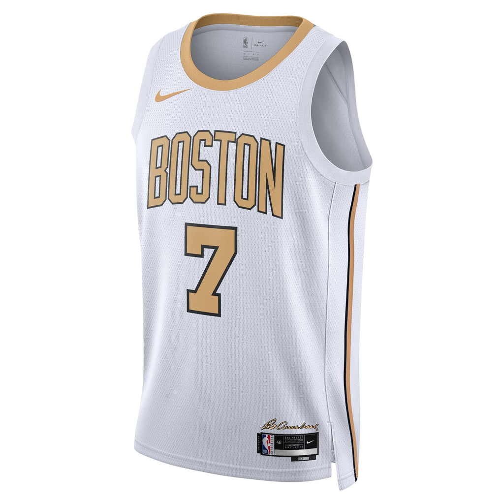 Jaylen Brown Boston Celtics 2025/26 City Edition Swingman Basketball Jersey - White - Unisex