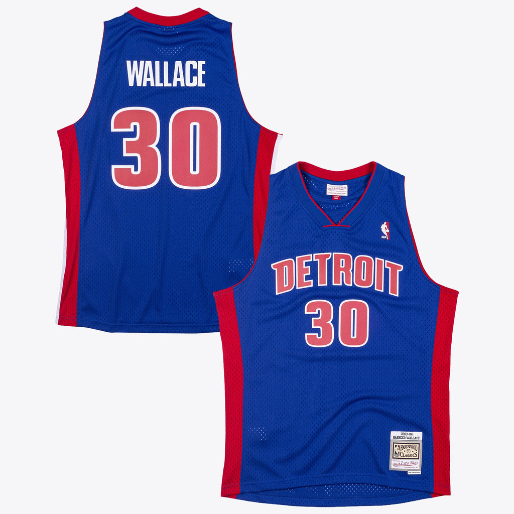 Rasheed Wallace Detroit Pistons 2003 Authentic Swingman Basketball Jersey - Royal Blue