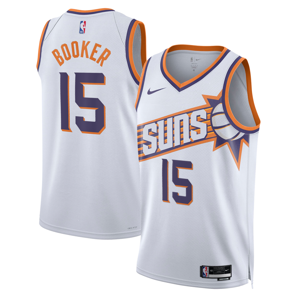 Devin Booker Phoenix Suns Association Edition Swingman Basketball Jersey - White - Unisex