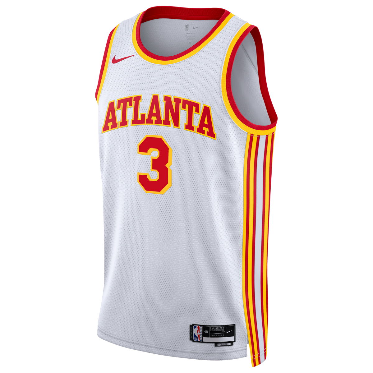 CJ McCollum Atlanta Hawks Association Edition Swingman Basketball Jersey - White - Unisex