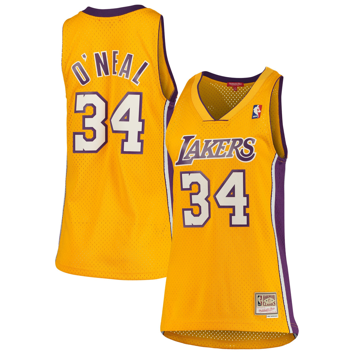 Shaquille O'Neal Los Angeles Lakers 1999 - 00 Hardwood Classics Swingman Basketball Jersey - Womens