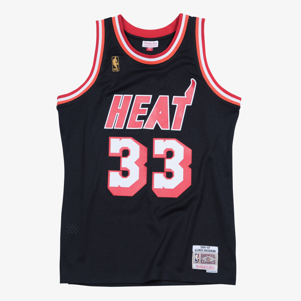 Alonzo Mourning Miami Heat Hardwood Classics Swingman Basketball Jersey - Mens