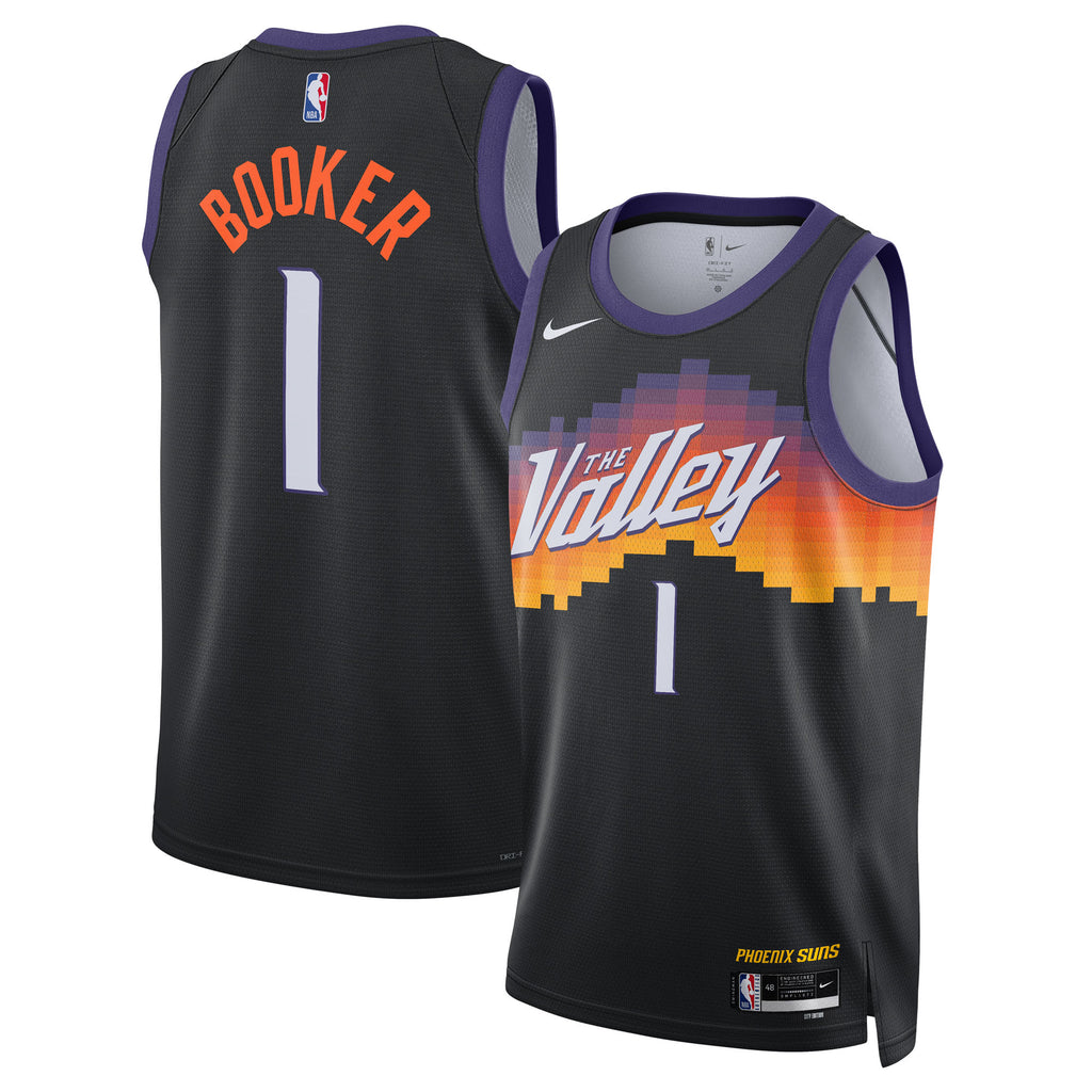 Devin Booker Phoenix Suns 2025/26 City Edition Swingman Basketball Jersey - Black - Unisex