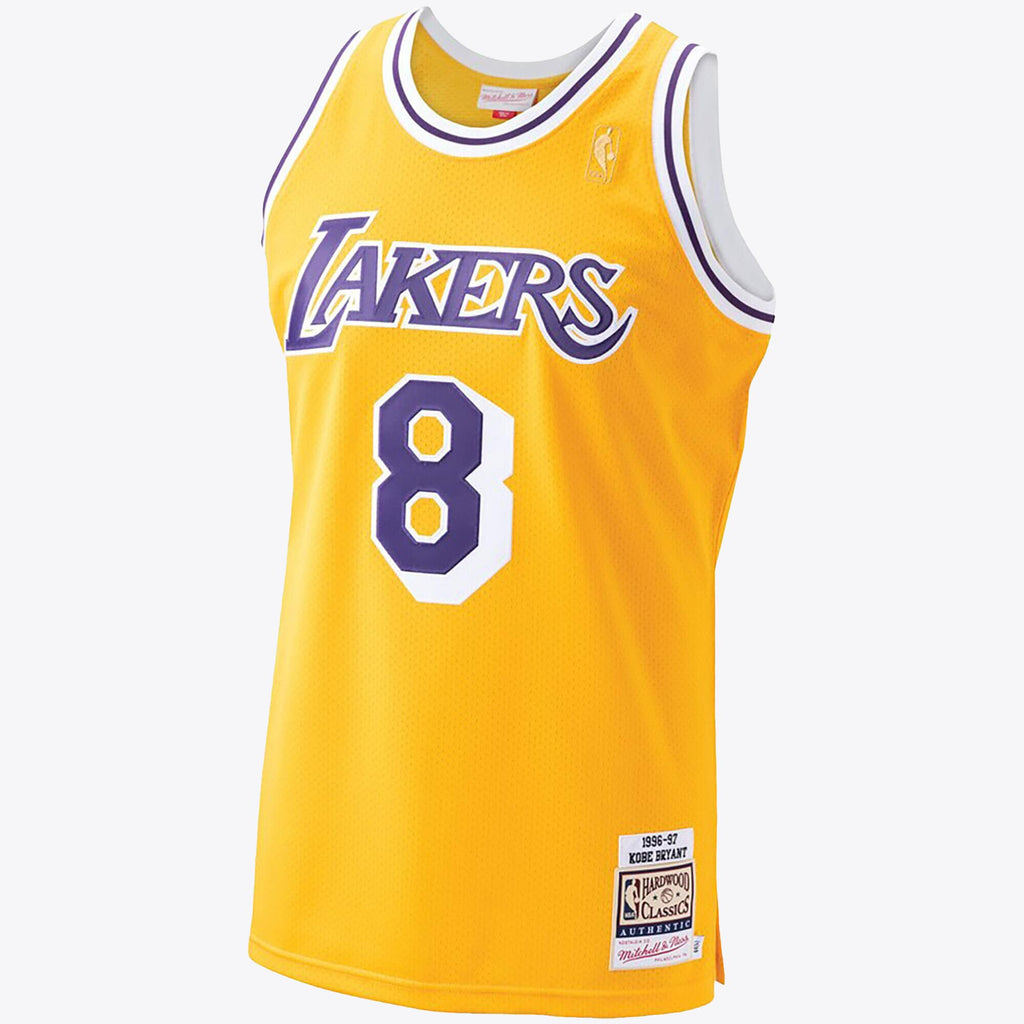 Kobe Bryant Los Angeles Lakers 1996 - 97 Hardwood Classics Authentic Basketball Jersey - Gold - Mens