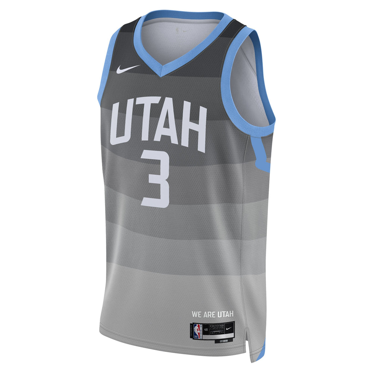 Keyonte George Utah Jazz 2025/26 City Edition Swingman Basketball Jersey - Gray - Unisex