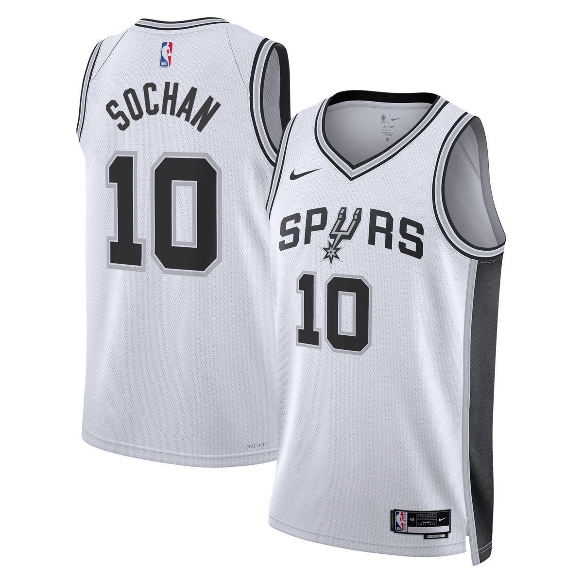 Jeremy Sochan San Antonio Spurs Association Edition Swingman Basketball Jersey - White - Unisex
