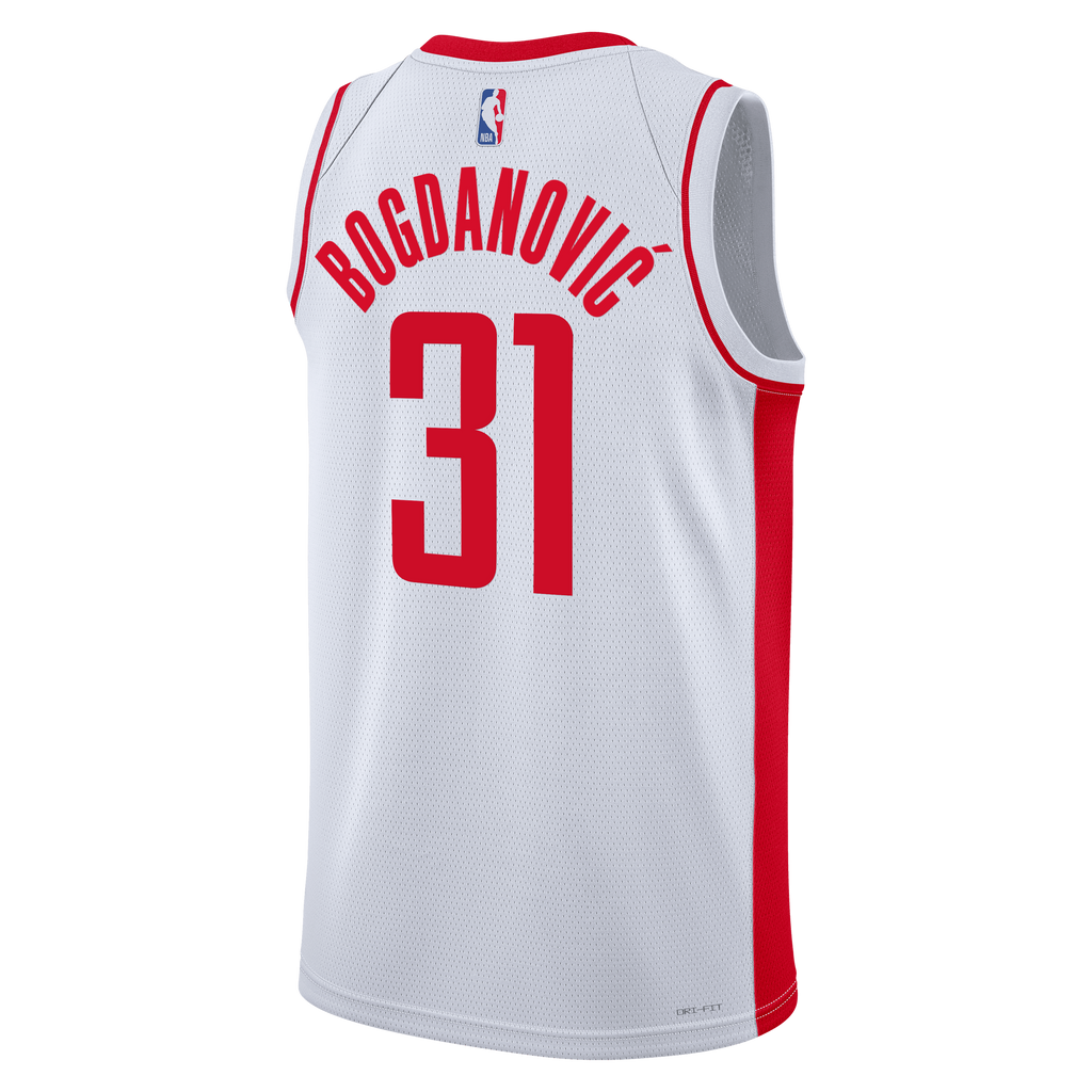 Bogdan Bogdanović Houston Rockets Association Edition Swingman Basketball Jersey - White - Unisex