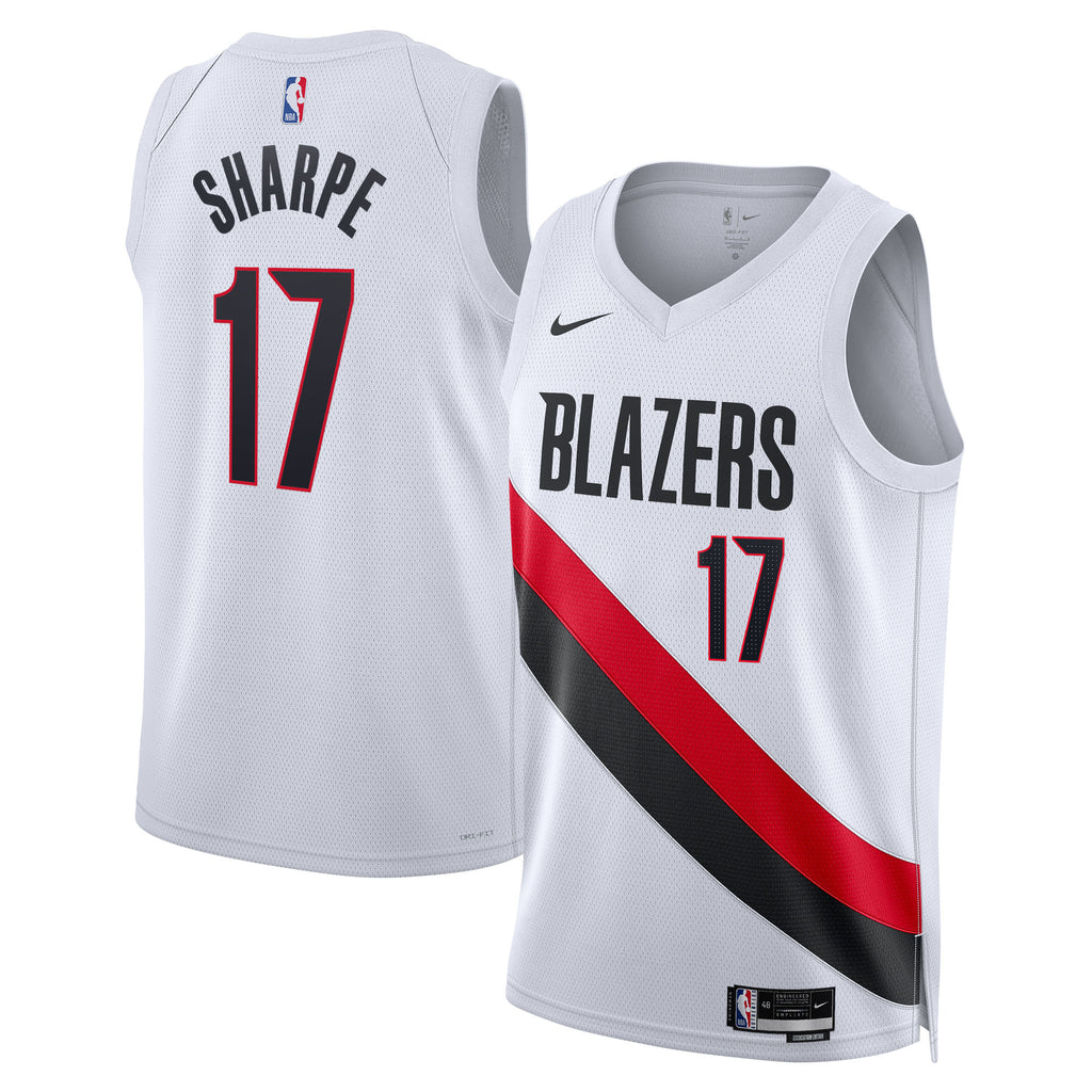 Shaedon Sharpe Portland Trail Blazers Association Edition Replica Swingman Basketball Jersey - White - Unisex
