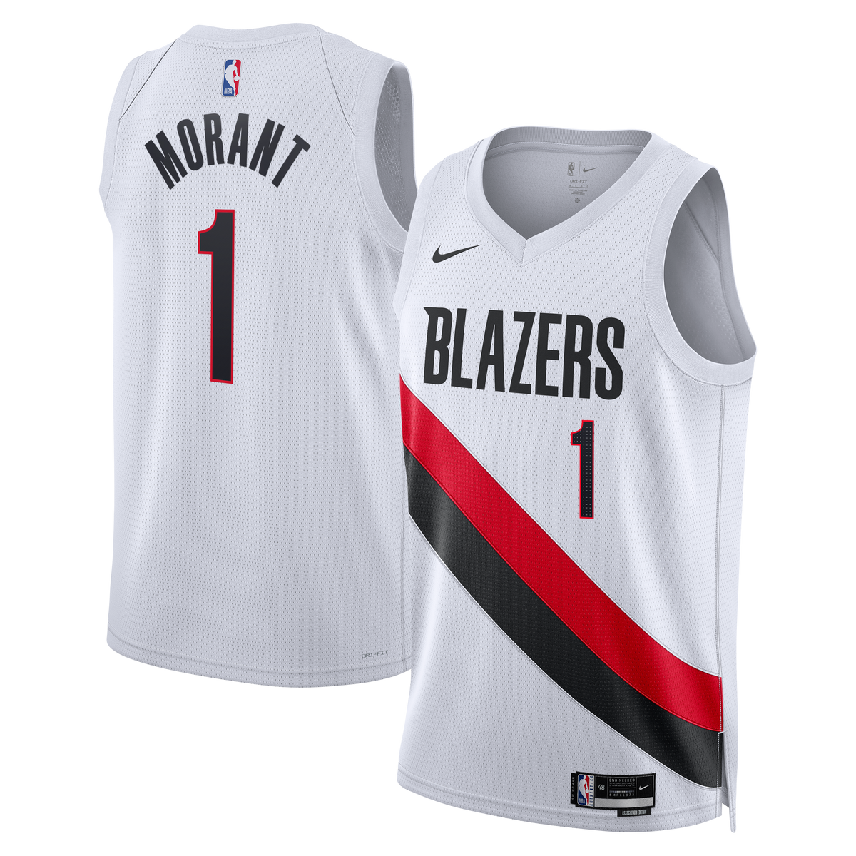 Ja Morant Portland Trail Blazers Association Edition Replica Swingman Basketball Jersey - White - Unisex