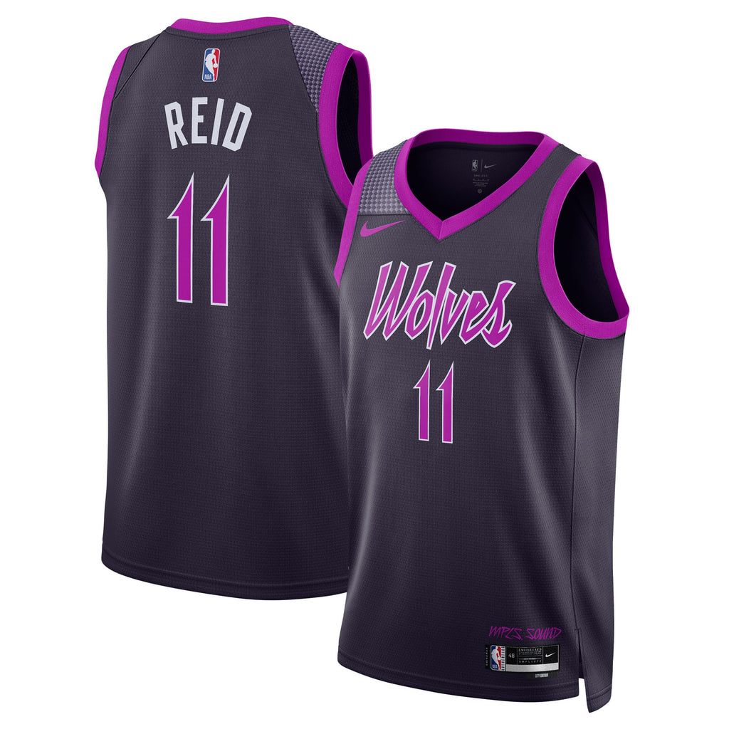Naz Reid Minnesota Timberwolves 2025/26 City Edition Swingman Basketball Jersey - Black - Unisex