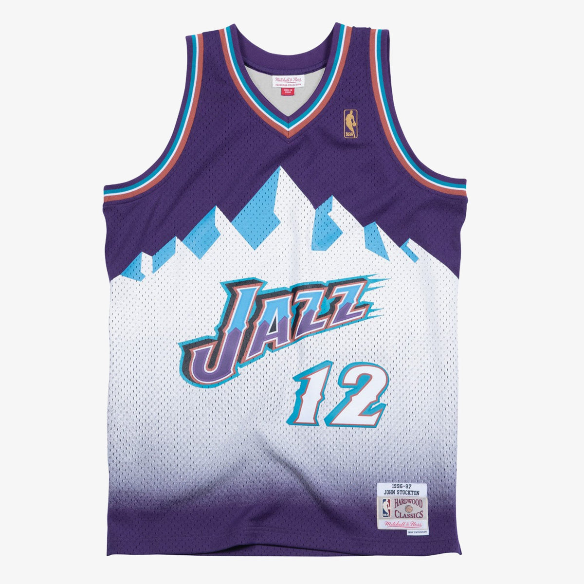 John Stockton Utah Jazz 1996 - 97 Swingman Road Basketball Jersey