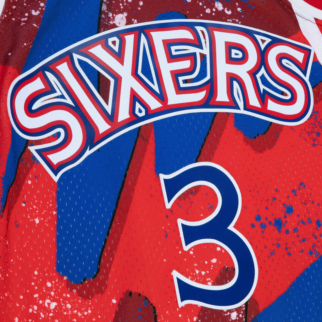 Allen Iverson Philadelphia 76ers 1996 Hyper Hoops Swingman Basketball Jersey - Scarlet