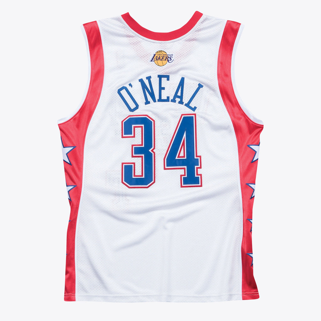 West Shaquille ONeal Los Angeles Lakers 2004 All - Star Authentic Basketball Jersey - White - Mens