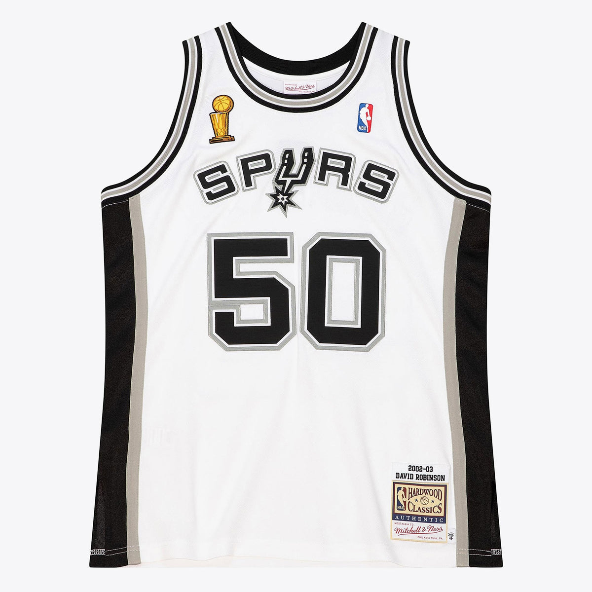 David Robinson San Antonio Spurs 2002 Finals Authentic Home Basketball Jersey - White