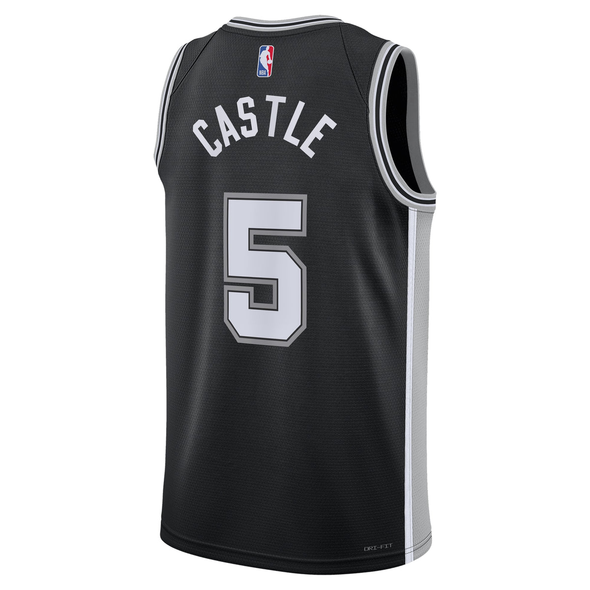 Stephon Castle San Antonio Spurs Swingman Icon Basketball Jersey - Black - Unisex