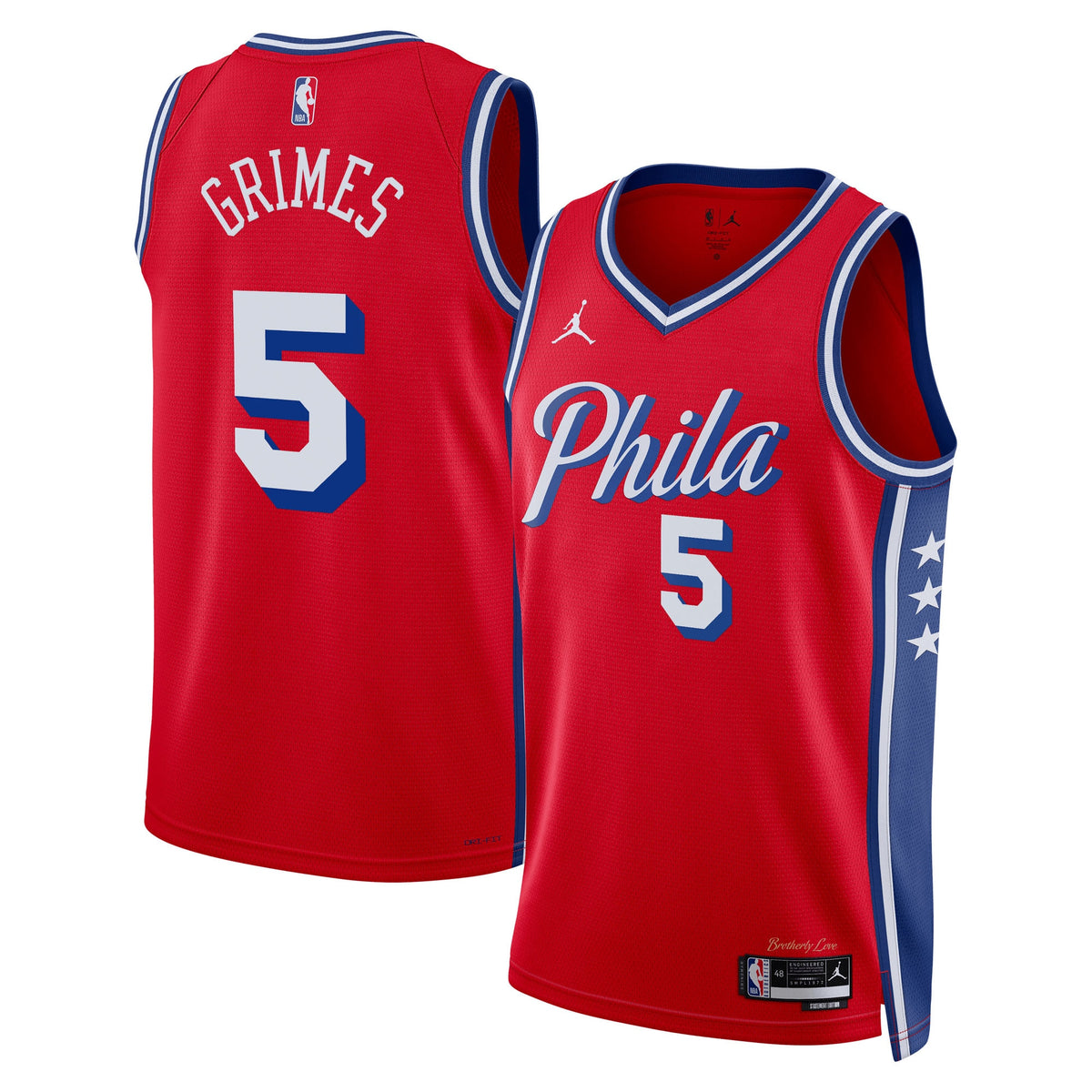 Quentin Grimes Philadelphia 76ers Statement Edition Swingman Basketball Jersey - Red - Unisex