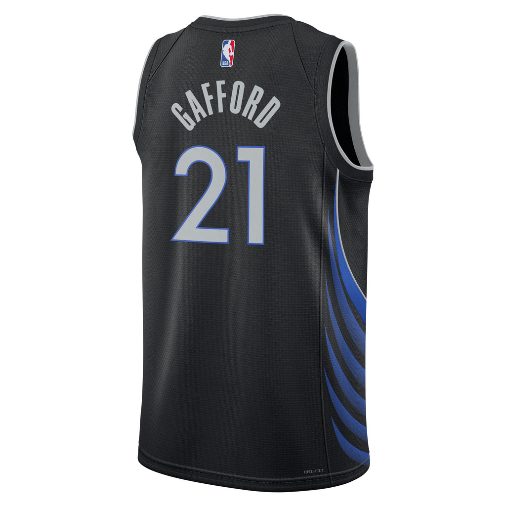 Daniel Gafford Dallas Mavericks 2025/26 City Edition Swingman Basketball Jersey - Black - Unisex