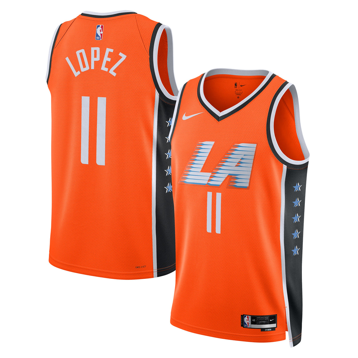 Brook Lopez Los Angeles Clippers 2025/26 City Edition Swingman Basketball Jersey - Orange - Unisex