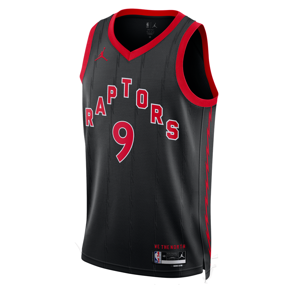 RJ Barrett Toronto Raptors Statement Edition Swingman Basketball Jersey - Black - Unisex