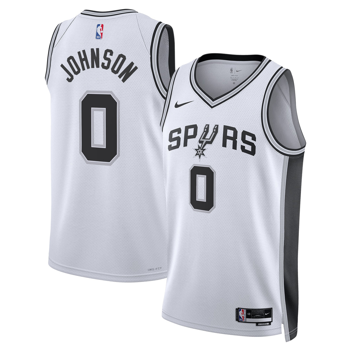Keldon Johnson San Antonio Spurs Association Edition Swingman Basketball Jersey - White - Unisex