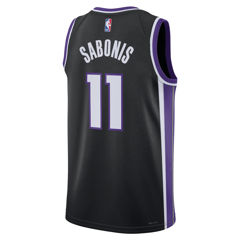 Domantas Sabonis Sacramento Kings Icon Edition Swingman Basketball Jersey - Black - Unisex