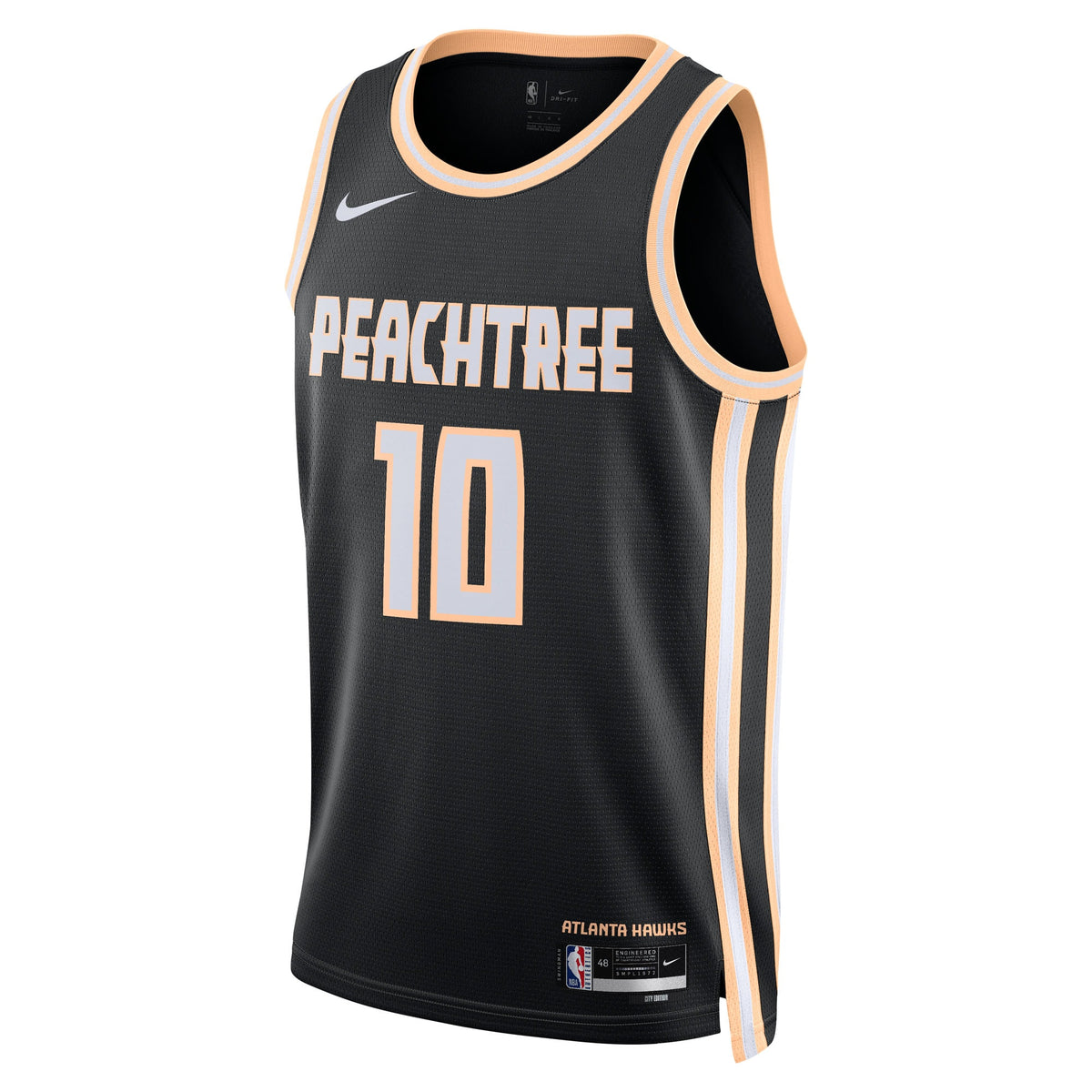 Zaccharie Risacher Atlanta Hawks 2025/26 City Edition Swingman Basketball Jersey - Black - Unisex