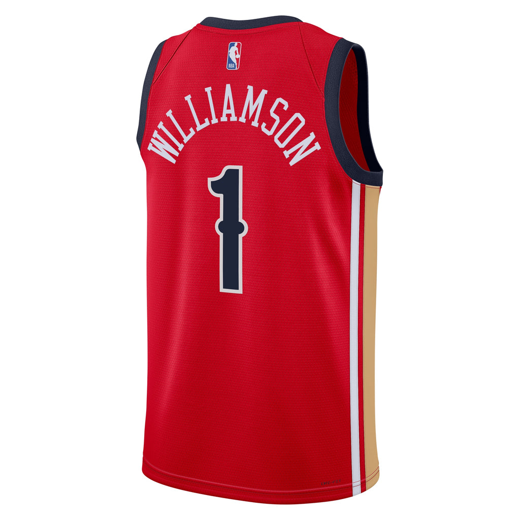Zion Williamson New Orleans Pelicans Statement Edition Swingman Basketball Jersey - Red - Unisex