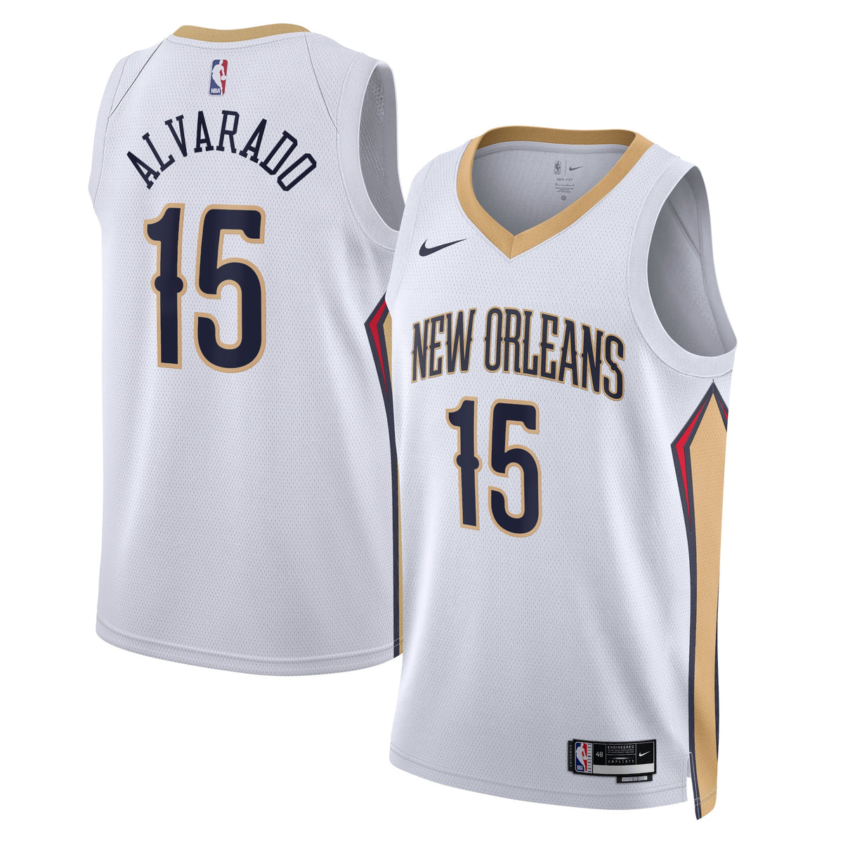 Jose Alvarado New Orleans Pelicans Association Edition Swingman Basketball Jersey - White - Unisex