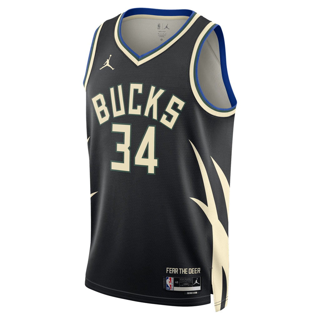 Giannis Antetokounmpo Milwaukee Bucks Swingman Statement Basketball Jersey