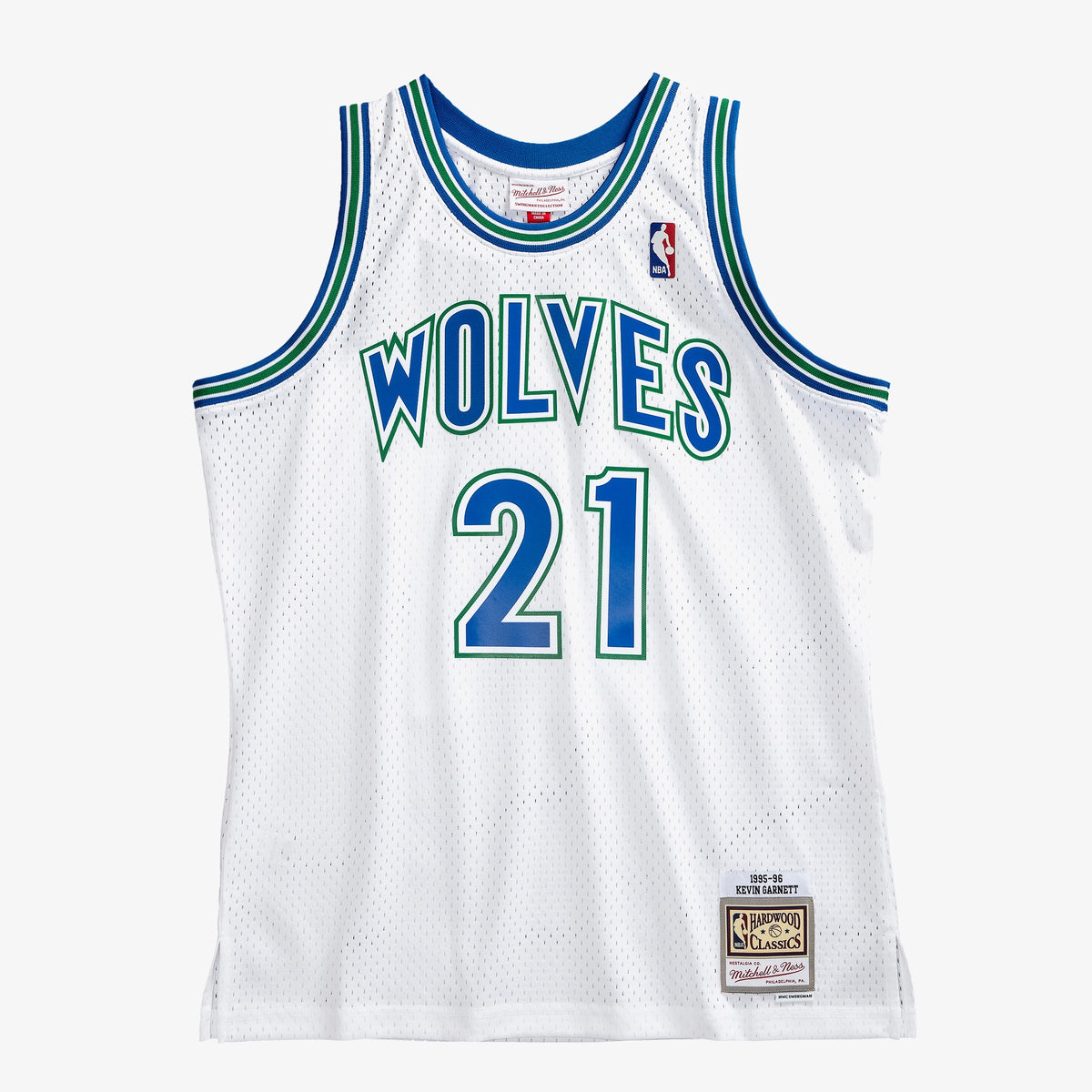 Kevin Garnett Minnesota Timberwolves 1995 Authentic Swingman Basketball Jersey - White