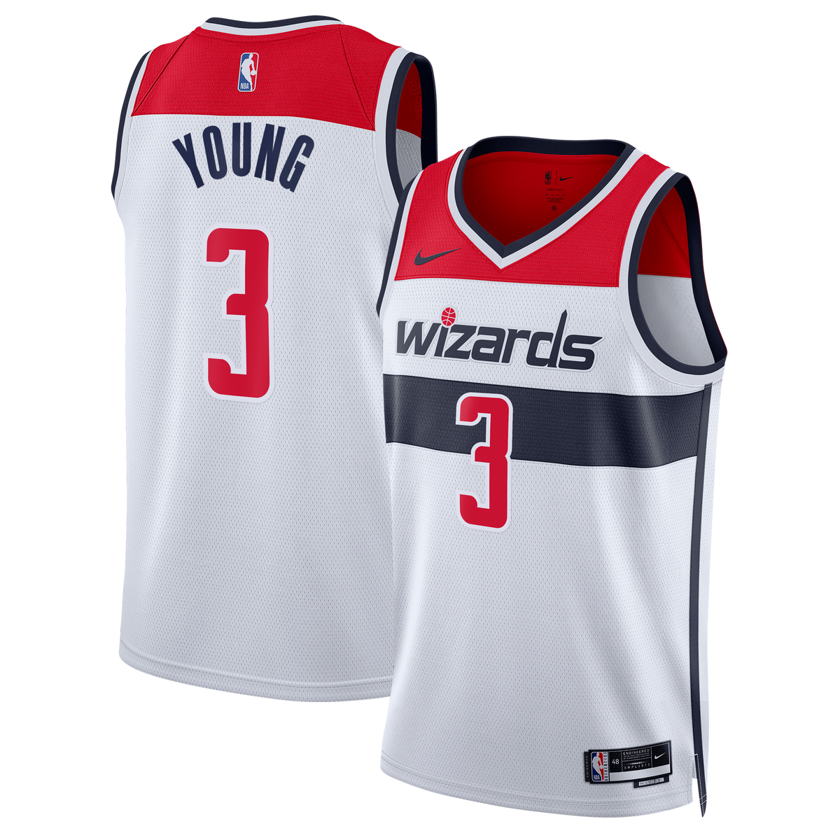 Trae Young Washington Wizards Association Edition Swingman Basketball Jersey - White - Unisex