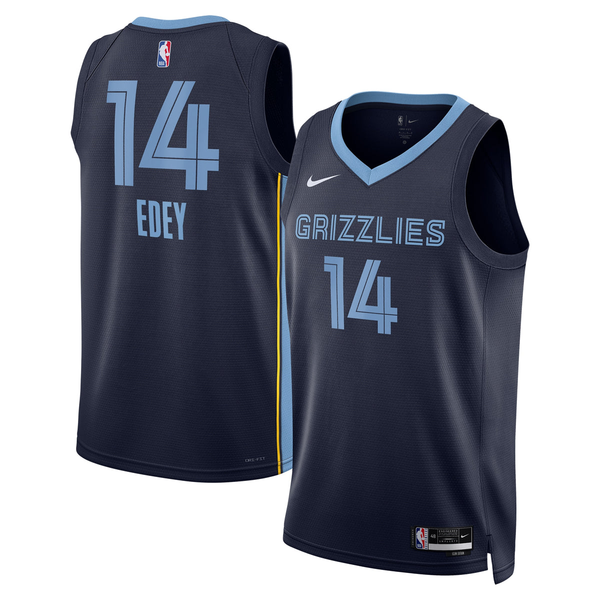 Zach Edey Memphis Grizzlies Swingman Icon Basketball Jersey - Navy - Unisex