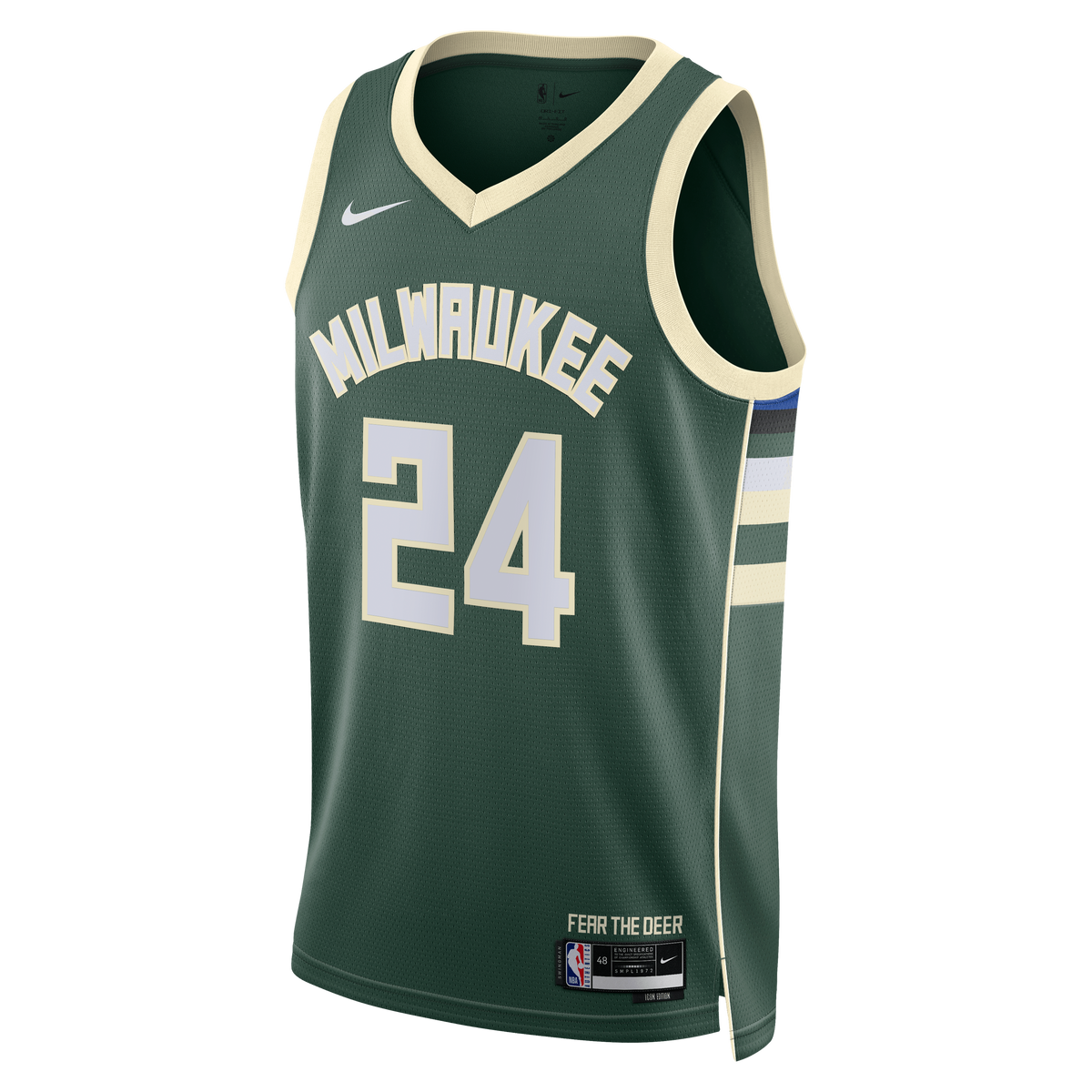 Jaime Jaquez Jr. Milwaukee Bucks Icon Edition Swingman Basketball Jersey - Hunter Green - Unisex