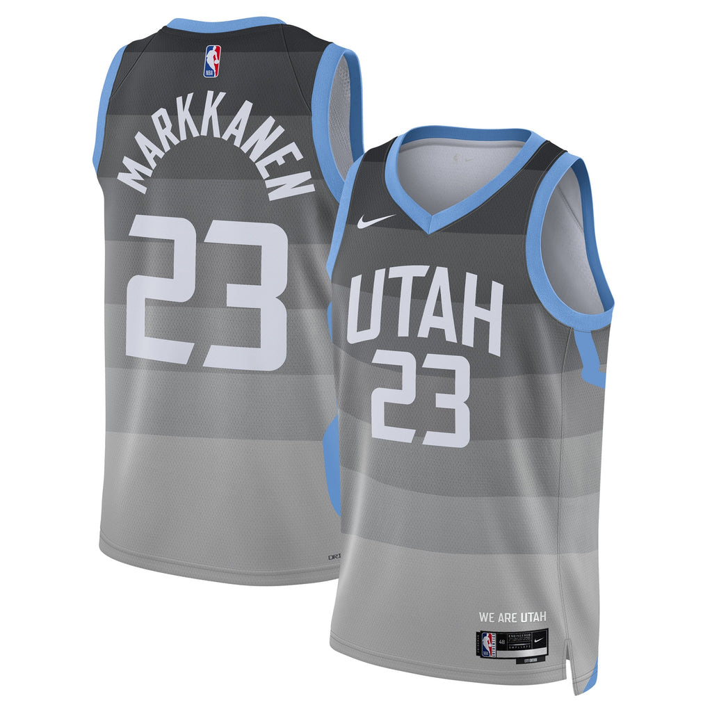 Lauri Markkanen Utah Jazz 2025/26 City Edition Swingman Basketball Jersey - Gray - Unisex