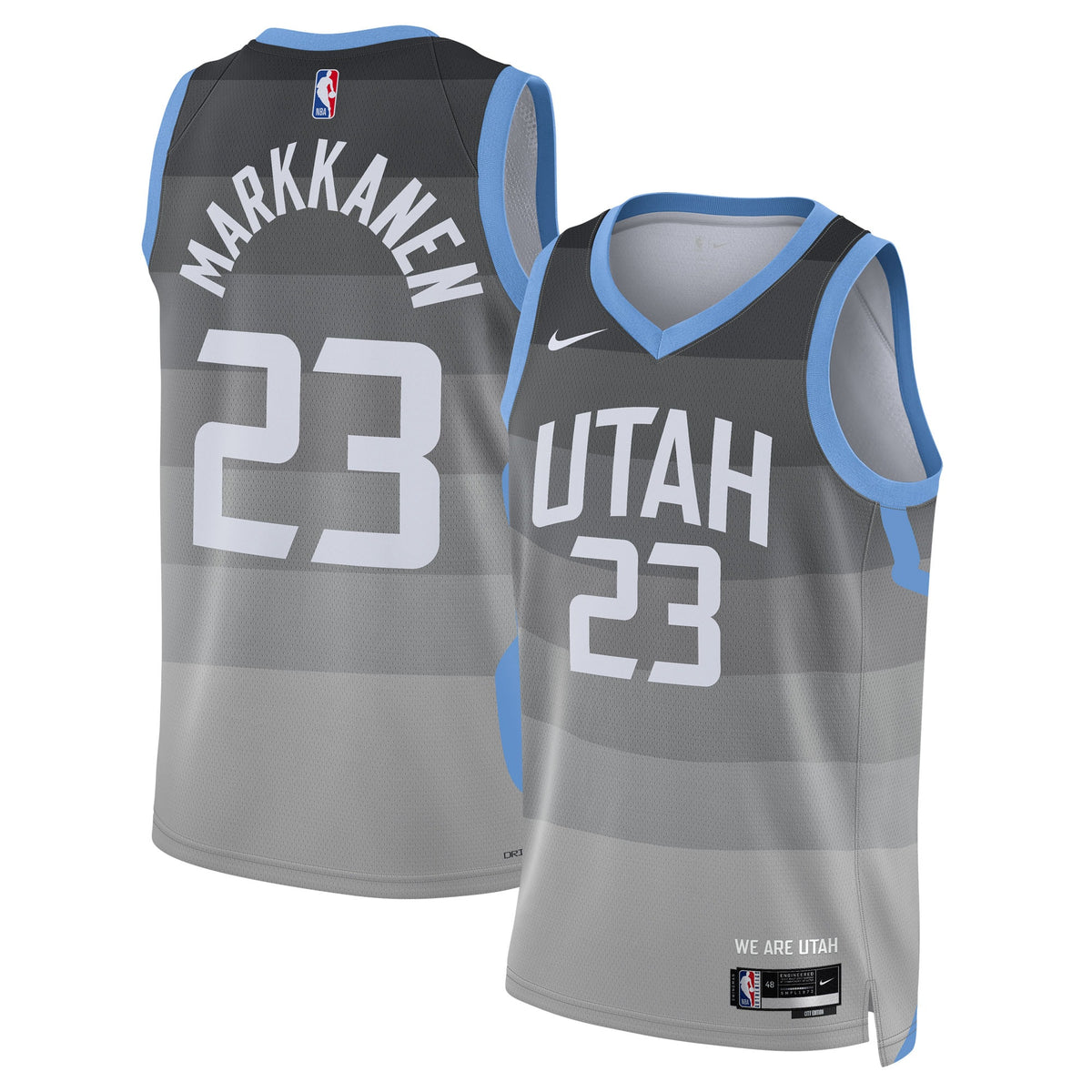 Lauri Markkanen Utah Jazz 2025/26 City Edition Swingman Basketball Jersey - Gray - Unisex