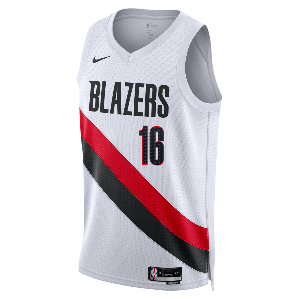 Yang Hansen Portland Trail Blazers Association Edition Replica Swingman Basketball Jersey - White - Unisex