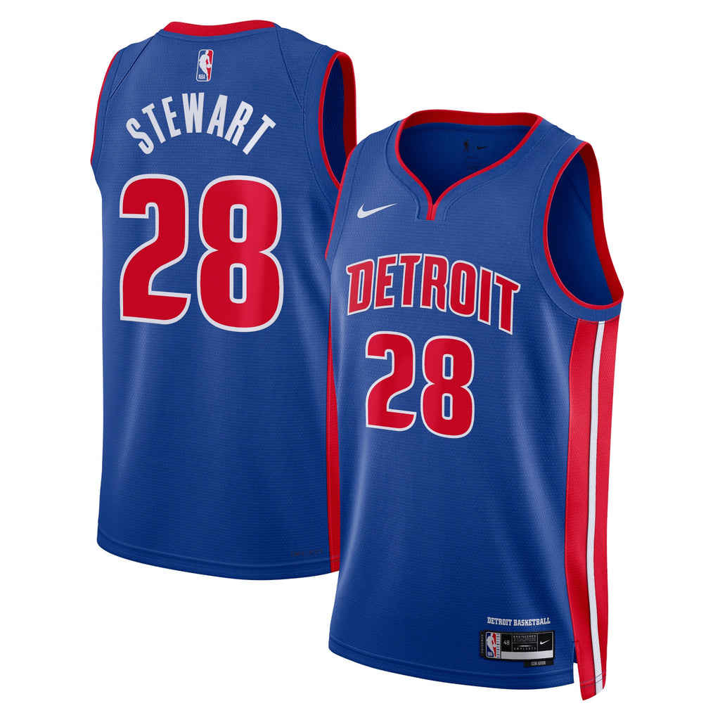 Isaiah Stewart Detroit Pistons Icon Edition Swingman Basketball Jersey - Blue - Unisex