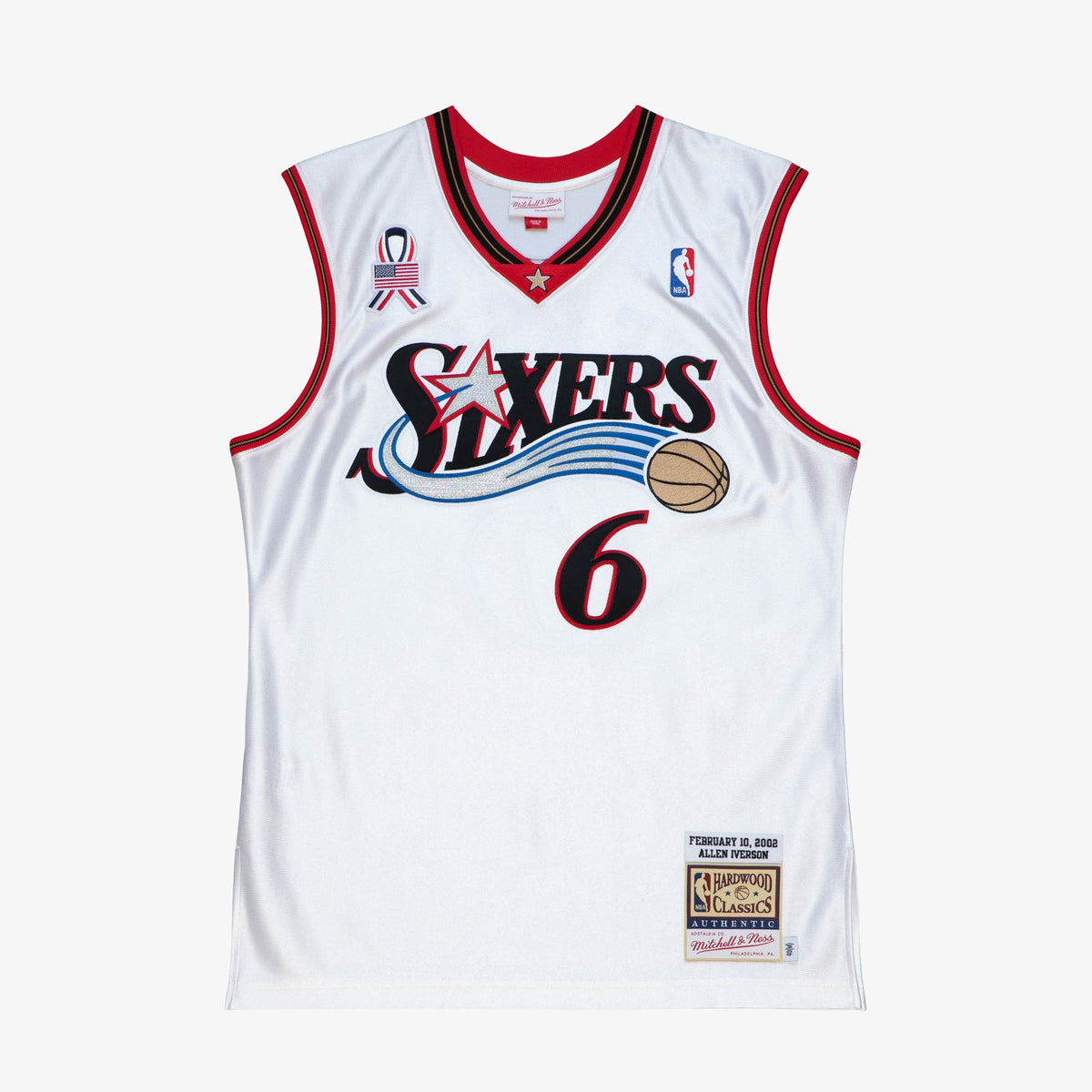 Allen Iverson Philadelphia 76ers 2002 All - Star East Authentic Basketball Jersey - White