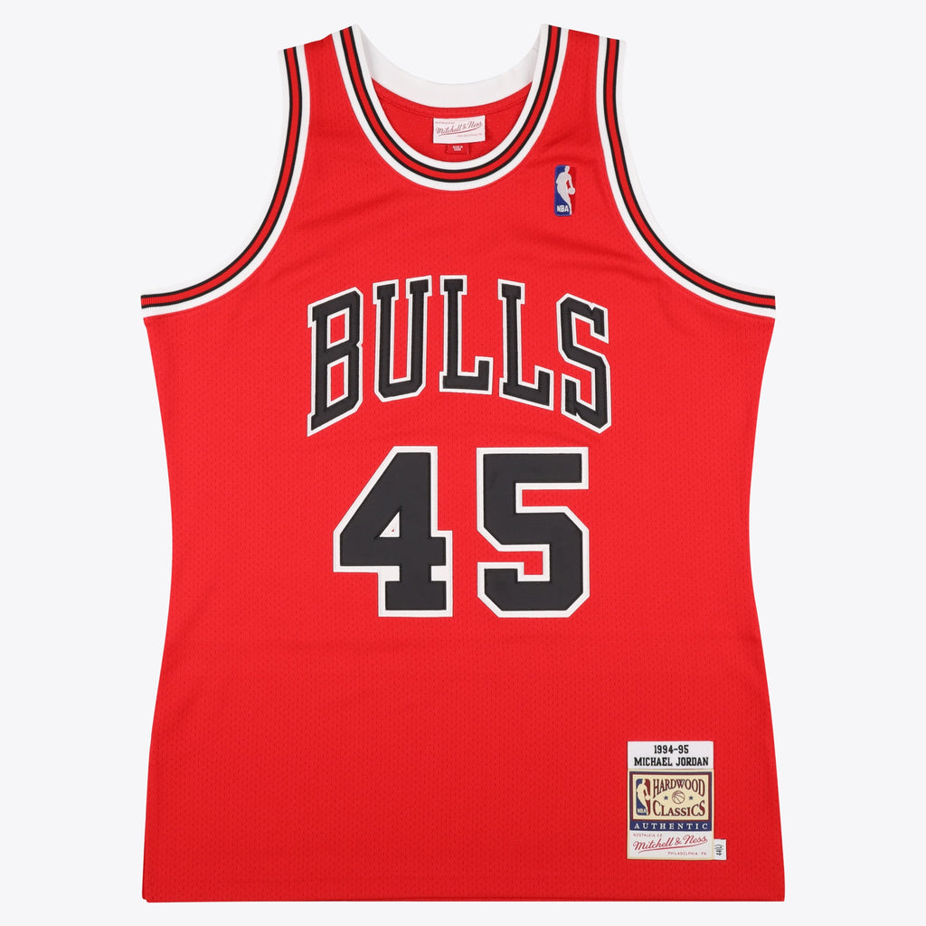 Michael Jordan Chicago Bulls 1994 - 95 Authentic Road Basketball Jersey - Red - Mens