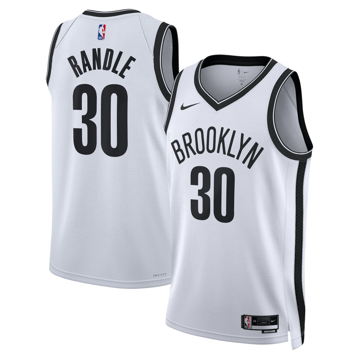 Julius Randle Brooklyn Nets Association Edition Swingman Basketball Jersey - White - Unisex