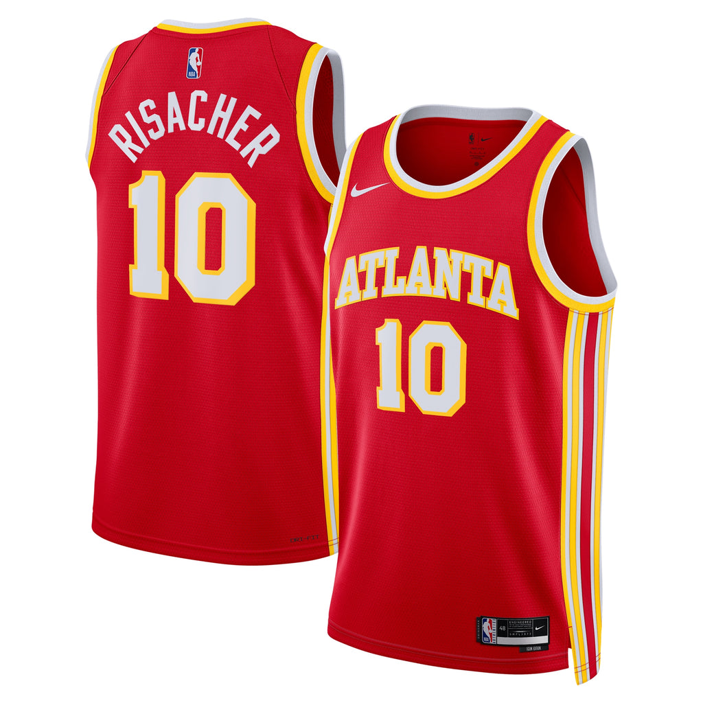 Zaccharie Risacher Atlanta Hawks Swingman Icon Basketball Jersey - Red - Unisex