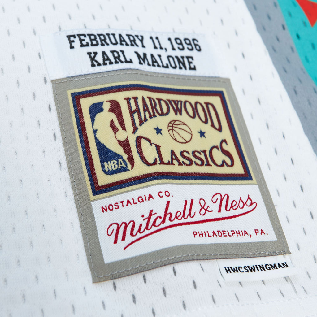 Karl Malone Utah Jazz 1996 All - Star Authentic Swingman Basketball Jersey - White