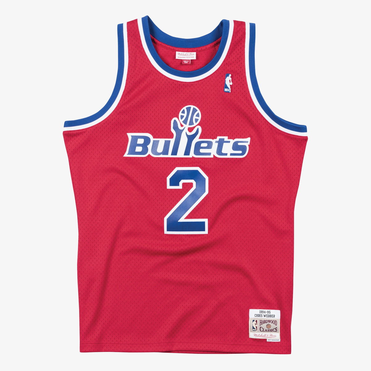 Chris Webber Washington Bullets 1994 Authentic Swingman Road Basketball Jersey - Scarlet